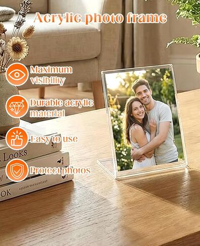 16 Pack 2x3 Wallet Size Picture Frame, Mini Acrylic Photos Frames Holder for Polaroid Instax in Saudi Arabia
