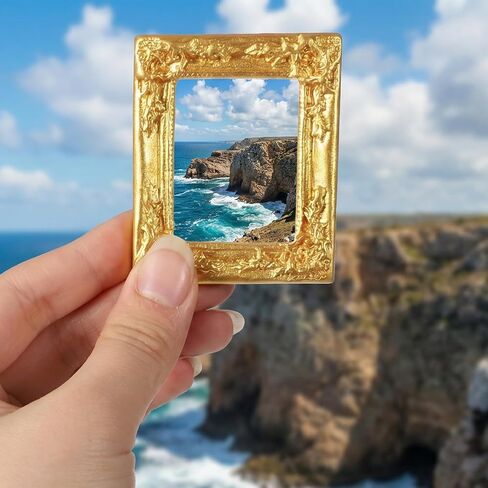 Tucnoeu 10 PCS mini vintage frames, Baroque Antique mini photo frame, miniature picture frames small frames Rectangle Wall Hanging Display Table Frame for Christmas DIY Jewelry Holiday Wedding in Kuwait
