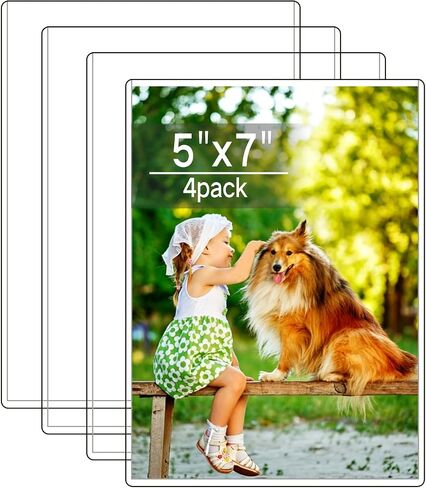 إطارات صور مقاس 8 × 10، 4 إطارات صور PVC للجدار، إطارات صور شفافة بدون إطار مقاس 8 × 10، حامل لافتات مثبت على الحائط مقاس 8 × 10 للمنزل والمدرسة والمكتب in Kuwait