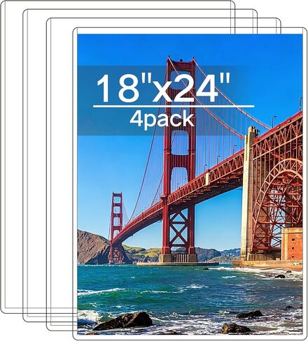 إطارات صور مقاس 8 × 10، 4 إطارات صور PVC للجدار، إطارات صور شفافة بدون إطار مقاس 8 × 10، حامل لافتات مثبت على الحائط مقاس 8 × 10 للمنزل والمدرسة والمكتب in Kuwait