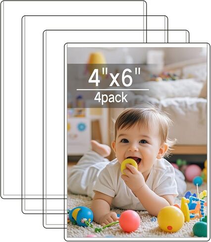 إطارات صور مقاس 8 × 10، 4 إطارات صور PVC للجدار، إطارات صور شفافة بدون إطار مقاس 8 × 10، حامل لافتات مثبت على الحائط مقاس 8 × 10 للمنزل والمدرسة والمكتب in Kuwait