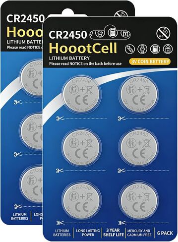 12 Pack CR2450 3V Lithium Battery High Capacity CR 2450 Coin Cell Batteries in Saudi Arabia