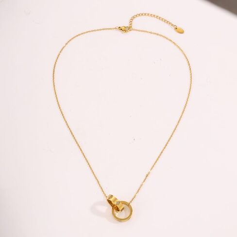 3 Piece Gold Clover Jewelry Set for Women, Rhinestone Necklace Cuff Bangle Ring Size 7, Love & Friendship Gift Set in Kuwait