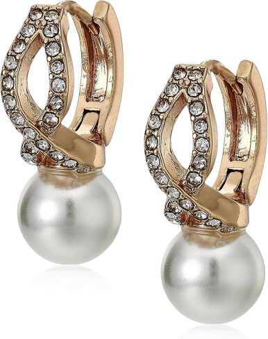 Anne Klein Women's Drop Pearl Earrings, Classic Statement Fashion Jewelry with Pearl Accents for Everyday and Dress Wear in Kuwait