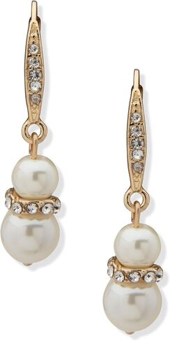 Anne Klein Women's Drop Pearl Earrings, Classic Statement Fashion Jewelry with Pearl Accents for Everyday and Dress Wear in Kuwait
