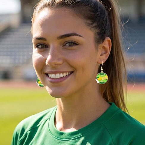 Soccer Earrings Set for Women 6 Pairs Enamel Football Dangle Earrings Sports Fan Jewelry for Game Day FIFA World Cup 2026 Inspired Accessories Cute Soccer Gifts in Saudi Arabia
