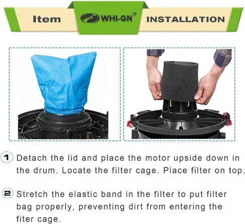 15 Pack VRC5 Reusable Cloth Filter Bags for Vacmaster 4 to 16 Gallon Wet/Dry Vacuums, Shop Vac Dust Filter Bags Replacement in Kuwait