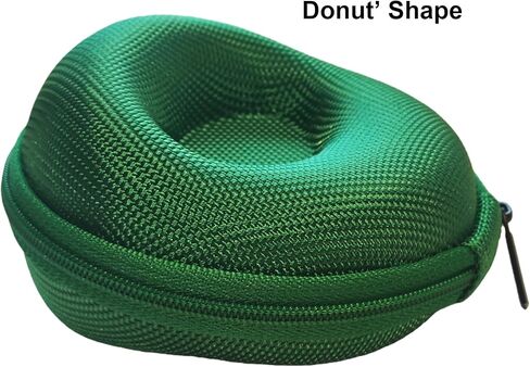 Portable Single Watch Case | Zippered Travel Storage Box with Soft Cushion For Wristwatches & Smart Watches up to 50mm Compact Protection for Men & Women (Green) in Kuwait