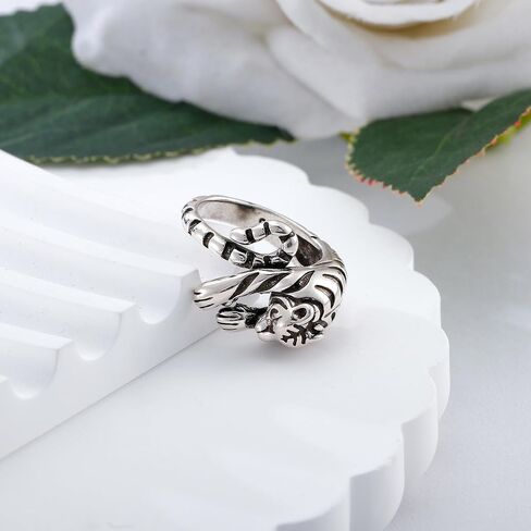 Tiger Ring Jaguar Ring Animal Ring Animal Lnspired Jewelry Punk Ring Unisex Tiger Head Band Ring Ring For Men Women Ring in Saudi Arabia