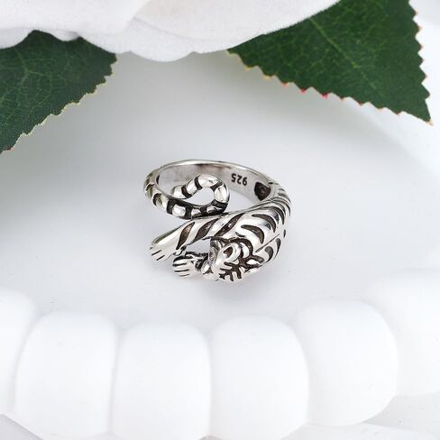 Tiger Ring Jaguar Ring Animal Ring Animal Lnspired Jewelry Punk Ring Unisex Tiger Head Band Ring Ring For Men Women Ring in Saudi Arabia