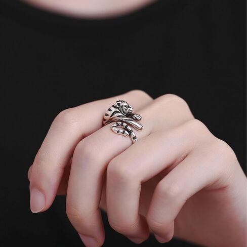Tiger Ring Jaguar Ring Animal Ring Animal Lnspired Jewelry Punk Ring Unisex Tiger Head Band Ring Ring For Men Women Ring in Saudi Arabia