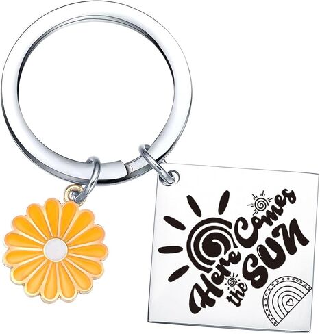Sunshine Keychain Motivational Gifts For Women Lyrics Quote Jewelry Uplifting Keychain in Saudi Arabia