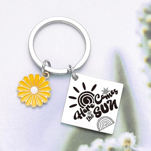 Sunshine Keychain Motivational Gifts For Women Lyrics Quote Jewelry Uplifting Keychain in Saudi Arabia
