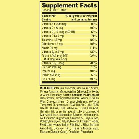 Spring Valley Prenatal Multivitamin/Multimineral for Pregnant and Nursing Women Dietary Supplement Tablets, 100 Count +Sticker, Dri Store. in Saudi Arabia