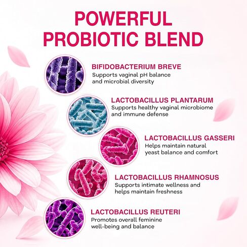 Probiotics for Women - Vaginal Probiotic for Vaginal Health and Tightening, Supports Vaginal Probiotics Balance with Natural Ingredients for Optimal Feminine Care in Saudi Arabia