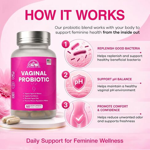 Probiotics for Women - Vaginal Probiotic for Vaginal Health and Tightening, Supports Vaginal Probiotics Balance with Natural Ingredients for Optimal Feminine Care in Saudi Arabia