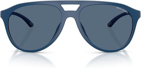 نظارات شمسية من Armani Exchange AX AX4156SU بمقاس عالمي، أزرق داكن غير لامع/أزرق داكن، 59 ملم in Kuwait