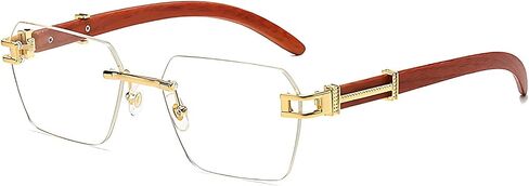 Heptagram Rimless Rectangle Sunglasses Men Women Gold Fashion Retro Frameless Square Shades Stylish Y2K Sun Glasses in Kuwait