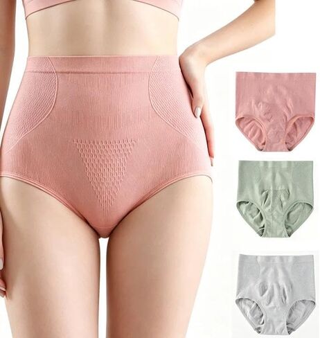 3 Pack Women's Underwear High Waisted Ladies Panties Full Coverage Briefs in Kuwait