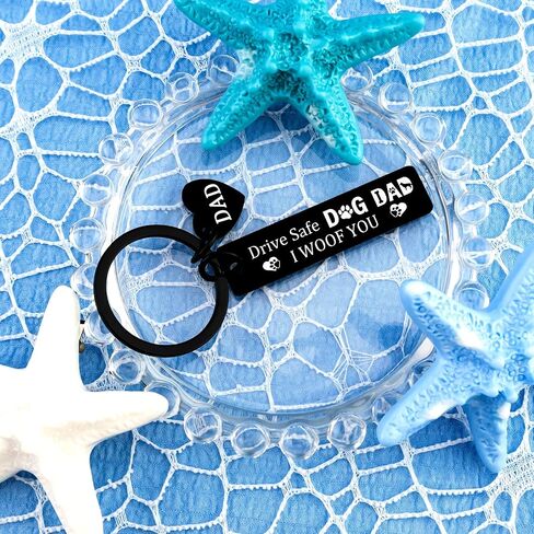 Happy Fathers Day Gift for Dog Dad Dogs Keychain Dogs Lovers Gifts for Men Daddy Drive Safe Key Ring Puppy Owner Gift for Daddy from Mom Birthday Christmas Presents for Pet Owner in Saudi Arabia