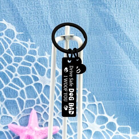 Happy Fathers Day Gift for Dog Dad Dogs Keychain Dogs Lovers Gifts for Men Daddy Drive Safe Key Ring Puppy Owner Gift for Daddy from Mom Birthday Christmas Presents for Pet Owner in Saudi Arabia