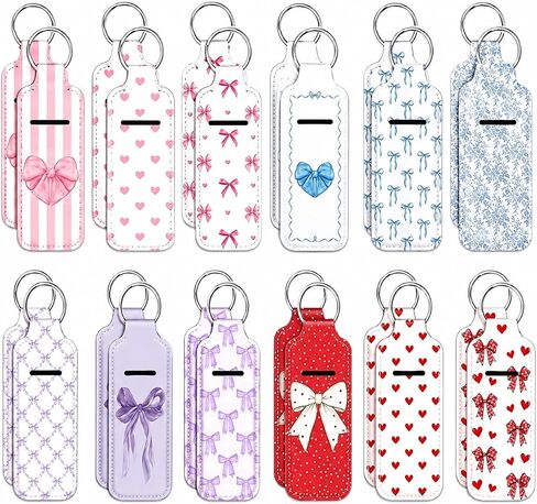 24-Pack Keychain Chapstick Holder, Cute Pocket Lip Balm Holder Keychain, 12 Designs, Lip Balm Holder Keychain in Saudi Arabia