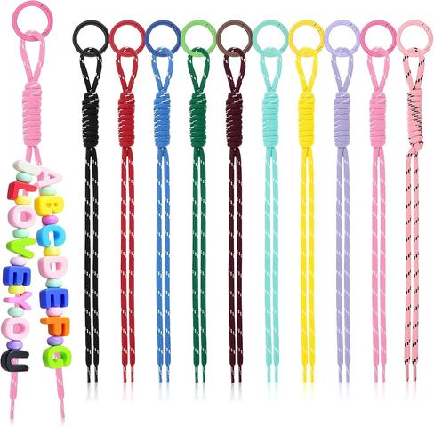 10Pcs Paracord Keychain Bag Charms 10Colors Handwoven Nylon Rope Keychains with Spring Clasp Braided Corde Paracord Rope Keychain Bag Charm for Purse Key Chain Backpack Handbag Decoration Accessories in Saudi Arabia