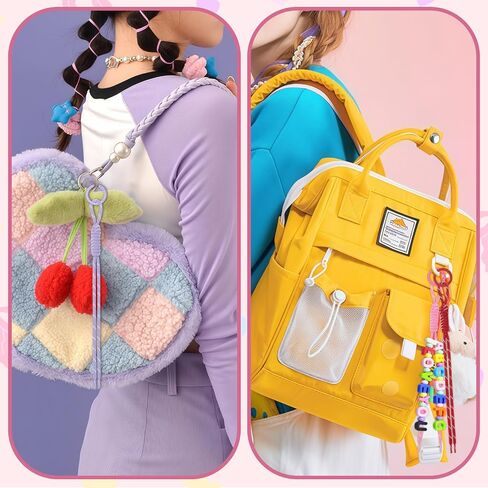 10Pcs Paracord Keychain Bag Charms 10Colors Handwoven Nylon Rope Keychains with Spring Clasp Braided Corde Paracord Rope Keychain Bag Charm for Purse Key Chain Backpack Handbag Decoration Accessories in Saudi Arabia