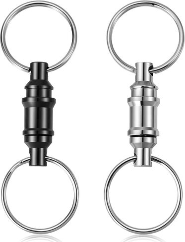 2 PCS Quick Release Keychain Detachable Key Ring Quick Release with 2 Split Rings for Men Car Purse Bag Accessories in Saudi Arabia