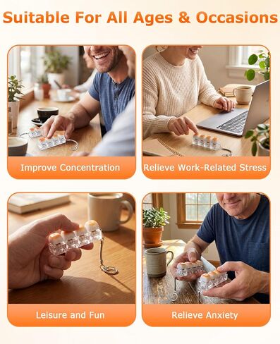2 PCS Keyboard Fidget Keychain, Caramel Bread Relief Stress Clicky Key Board Keychain for Adults in Saudi Arabia