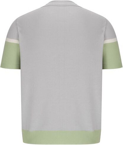 Men's Fashion Polo Short Sleeve Shirts Vintage Striped Knitting T Shirts Casual Slim Fit Golf Top in Saudi Arabia