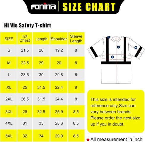 FONIRRA 3 Pack Safety Reflective High Visibility Shirt for Men Hi Vis Construction Work Shirts with Short Sleeve_ in Saudi Arabia