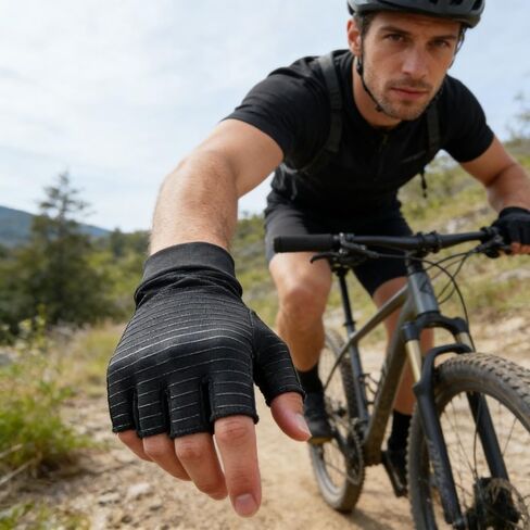 Compression Gloves Copper Fiber Non-Slip Grip Breathable Snug Fit Wrist Support for Typing, Cycling, Driving, Tennis, Gym in Kuwait