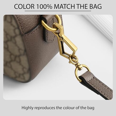 Purse Replacement Crossbody Straps for Gucci Ophidia, Bamboo, Diana, Jumbo Bags, Adjustable Genuine Leather Shoulder Strap for Women Tote Handbags, 107-126cm Length/1.5cm Wide, Brown in Saudi Arabia