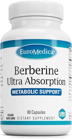 EuroMedica Ultra Absorption - Brain & Liver Health Support Supplement - Ultra-Absorption Support Supplement with Indian Barberry Root Extract - Vegan Capsules Aid Metabolic Health - 60 Capsules in Saudi Arabia
