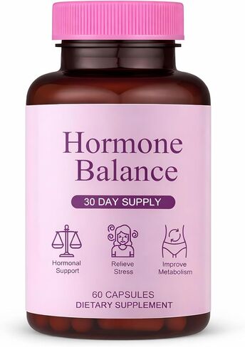 Hormone Balance for Women | Dietary Supplement, Supports Healthy Cortisol Levels & Stress Relief | Mood, Sleep, Energy | Ashwagandha, Ginseng, Maca | 60 Capsules in Saudi Arabia