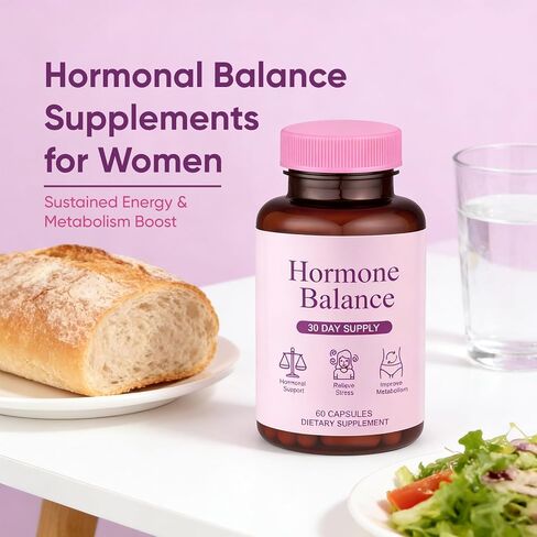 Hormone Balance for Women | Dietary Supplement, Supports Healthy Cortisol Levels & Stress Relief | Mood, Sleep, Energy | Ashwagandha, Ginseng, Maca | 60 Capsules in Saudi Arabia
