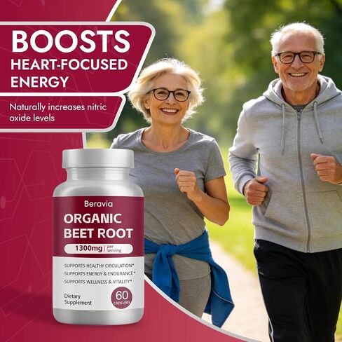 Beravia Beet Root Capsules | Antioxidant Formula - Vegan, Non-GMO, Gluten-Free - 1300mg, 60 Capsules in Saudi Arabia