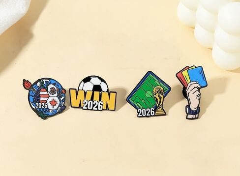 2026 FIFA World Cup Brooch Pins Game Day Soccer Lapel Pins FIFA Sport Badge Cloth Backpack Hat Decor in Kuwait