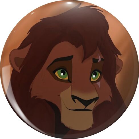 الأسد الملك Kovu الرسوم المتحركة شخصية مروحة الفن تصميم التلبيب دبوس بروش شارة الجدة هدية 0.75" in Kuwait
