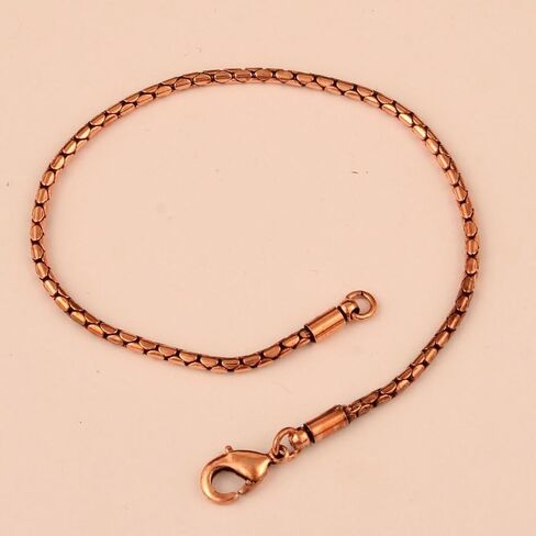 Oxidized Copper Wheat Chain Bracelet, 100% Copper, Solid Jewelry, Eco-Friendly Gift, Unisex in Kuwait