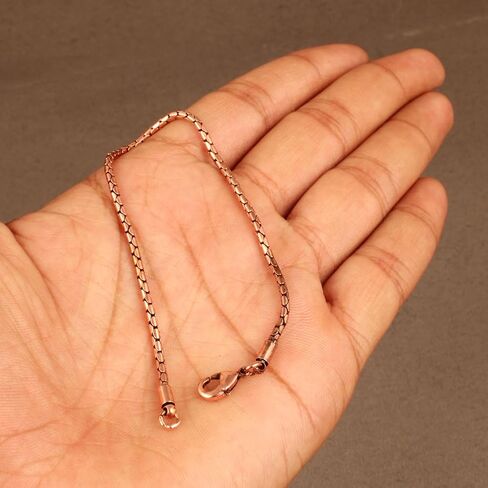 Oxidized Copper Wheat Chain Bracelet, 100% Copper, Solid Jewelry, Eco-Friendly Gift, Unisex in Kuwait