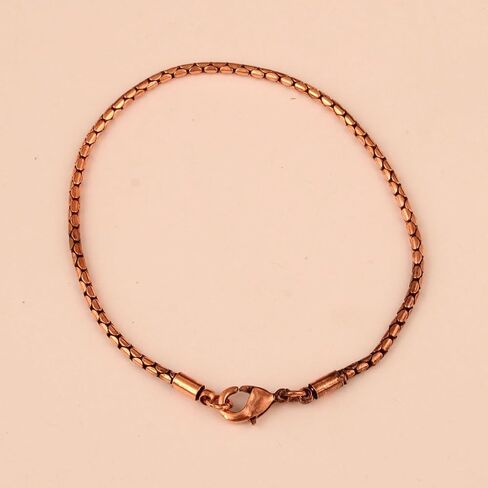 Oxidized Copper Wheat Chain Bracelet, 100% Copper, Solid Jewelry, Eco-Friendly Gift, Unisex in Kuwait