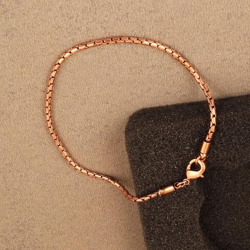 Oxidized Copper Wheat Chain Bracelet, 100% Copper, Solid Jewelry, Eco-Friendly Gift, Unisex in Kuwait