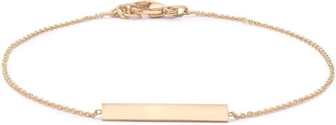 JEWEE DIAMOND Personalized Name Bar Bracelet - Engravable Sterling Silver or 14k Gold Name Date Coordinate Bracelet, Mother's Day Gift in Saudi Arabia