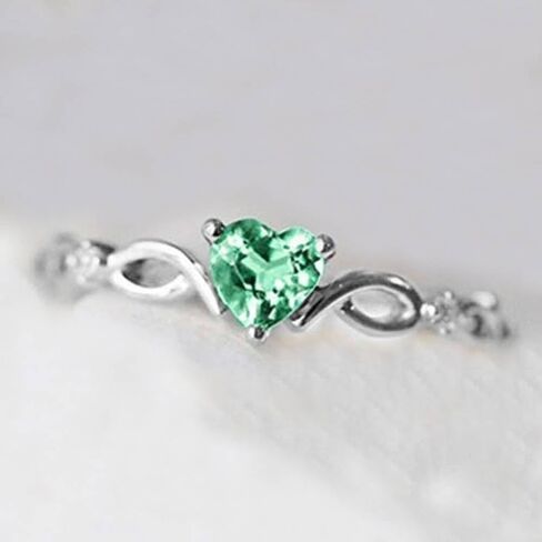 Delicate Heart Cubic Zirconia Rings for Women Exquisite Wedding Band Accessories in Kuwait