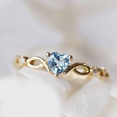 Delicate Heart Cubic Zirconia Rings for Women Exquisite Wedding Band Accessories in Kuwait