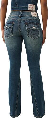 True Religion Y2K Joey Mid Rise Flare Jeans – Retro Flare Fit with Big T Flap Pockets in Kuwait