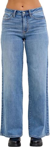 Judy Blue Womens Jeans - Mid Rise Retro Wide Leg in Kuwait
