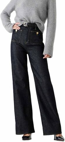 Jeans, Tummy Control Sailor Wide Leg Trouser, Pants, Wide Leg Jeans in Saudi Arabia